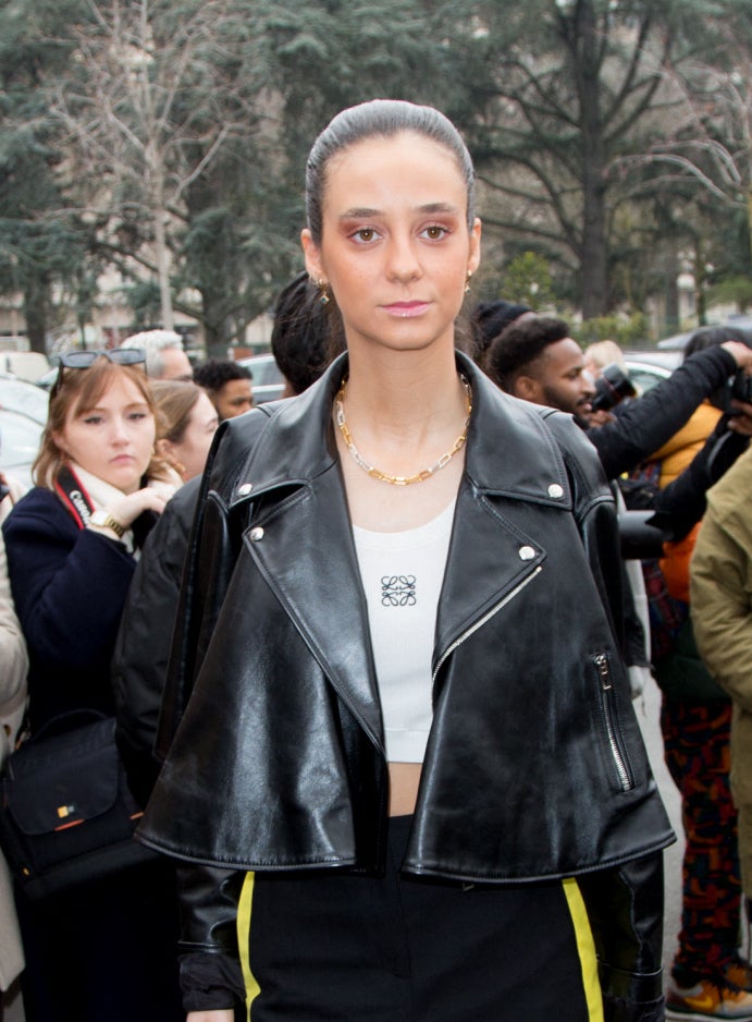 Victoria Federica, con el top de Loewe en el desfile de la marca en París.