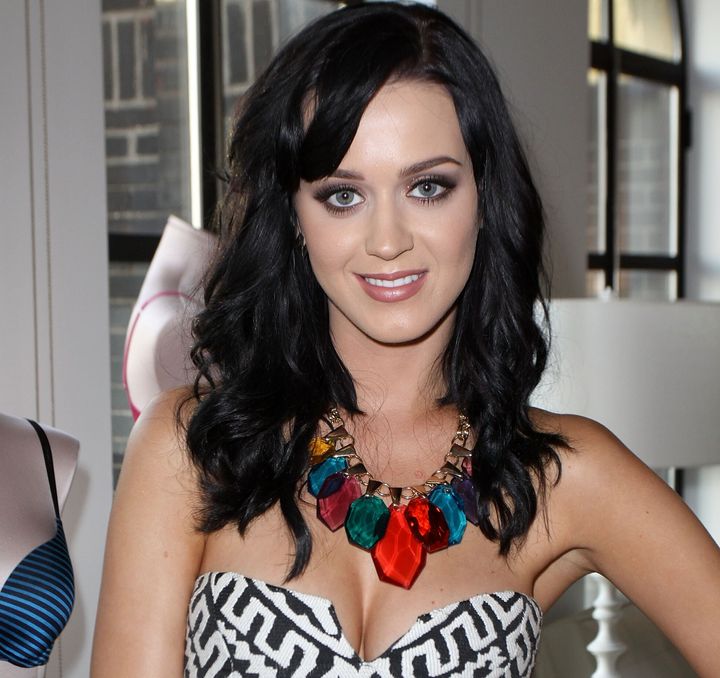 Katy Perry wears a huge statement necklace on Sept. 14, 2009 in New York City.