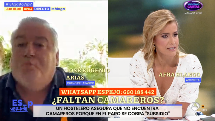 El momento de tensión en 'Espejo Público'.