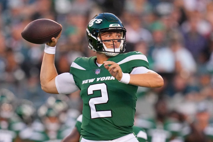 Wilson passes against the Philadelphia Eagles in a preseason game on Friday.