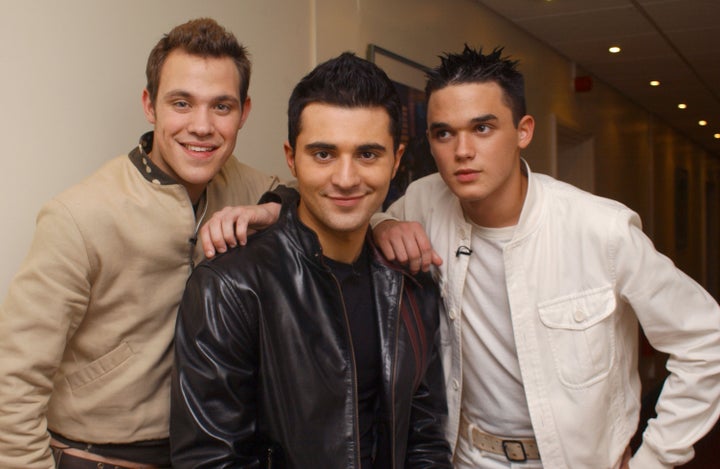 (L-R) Will Young, Darius Campbell Danesh and Gareth Gates on Pop Idol