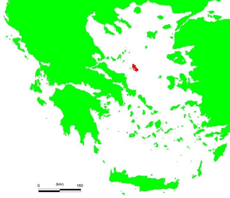 Η θέση της Σκύρου στον χάρτη της Ελλάδας.