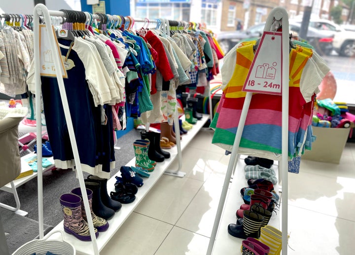 People can browse the children's clothes and choose what they'd like, rather than simply being given a bag of items.