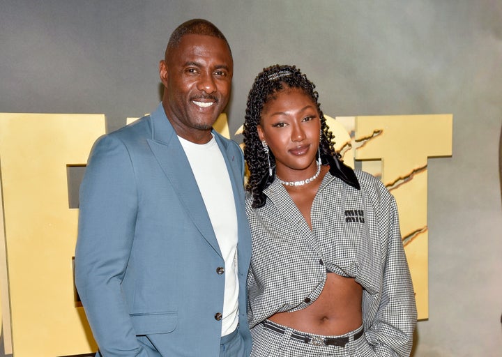Actor Idris Elba, left, and daughter Isan Elba attend the world premiere of "Beast" at the Museum of Modern Art on Aug. 8 in New York.