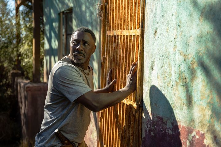 This image released by Universal Pictures shows Idris Elba in a scene from "Beast." (Lauren Mulligan/Universal Pictures via AP)