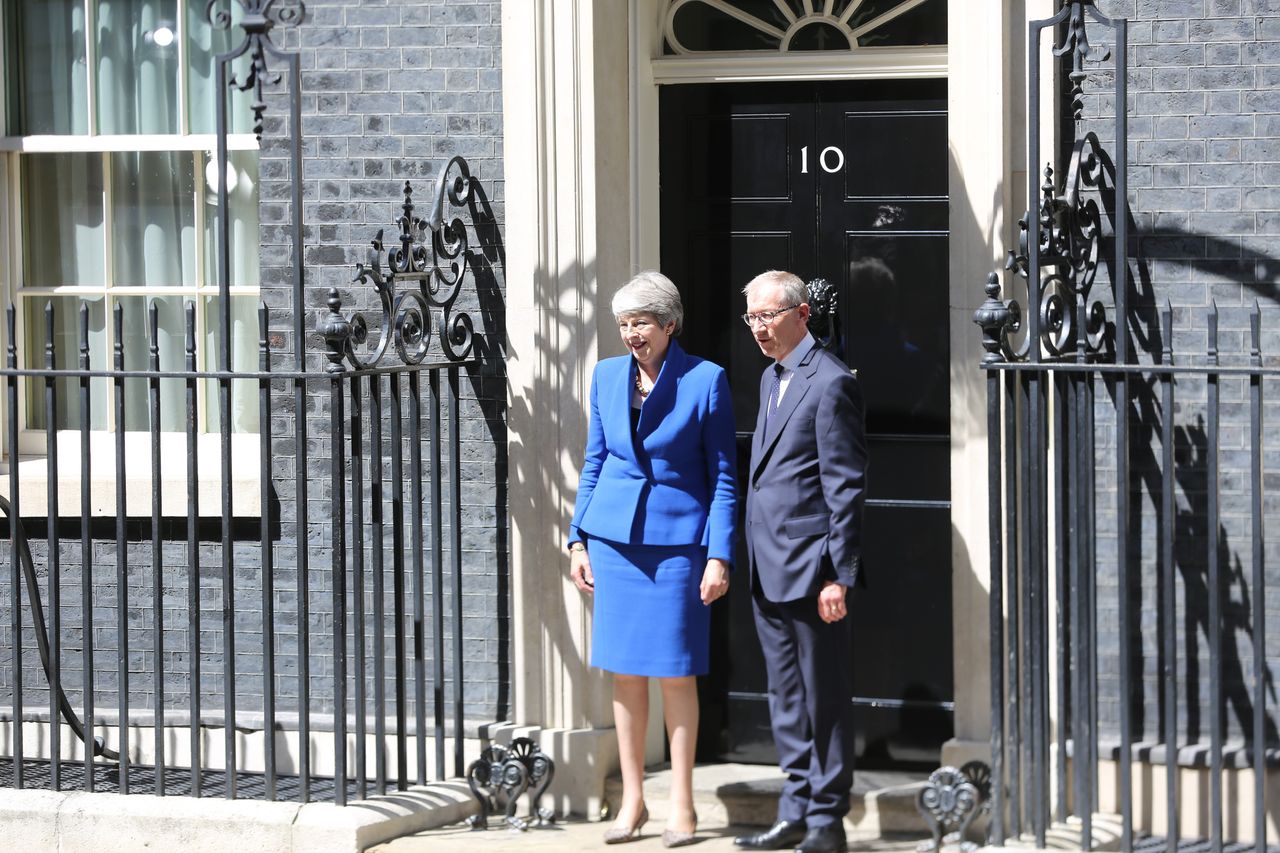 Former Prime Minister Theresa May and her husband Philip May.