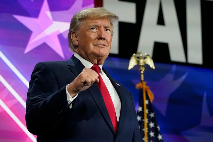 Former President Donald Trump speaks at the Road to Majority conference Friday, June 17, 2022, in Nashville, Tenn. (AP Photo/Mark Humphrey, File)