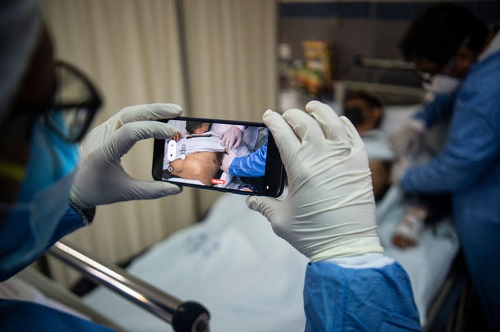 Un paciente con viruela del mono tratado en un hospital de Lima (Perú), el 16 de agosto de 2022.