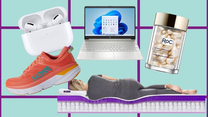 Save on Apple Airpods Pro, HP touchscreen laptop, RoC retinol capsules, a pair of Hoka sneakers and a hybrid mattress from Purple.