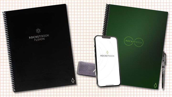 You can get the highly rated <a href="https://www.amazon.com/Rocketbook-Smart-Reusable-Notebook-Eco-Friendly/dp/B07ZHZ2FYX?tag=kristenadaway-20&ascsubtag=62cd701fe4b06e3d9bbad594%2C-1%2C-1%2Cd%2C0%2C0%2Chp-fil-am%3D0%2C0%3A0%2C0%2C0%2C0" role="link" data-amazon-link="true" rel="sponsored" class=" js-entry-link cet-external-link" data-vars-item-name="Rocketbook" data-vars-item-type="text" data-vars-unit-name="62cd701fe4b06e3d9bbad594" data-vars-unit-type="buzz_body" data-vars-target-content-id="https://www.amazon.com/Rocketbook-Smart-Reusable-Notebook-Eco-Friendly/dp/B07ZHZ2FYX?tag=kristenadaway-20&ascsubtag=62cd701fe4b06e3d9bbad594%2C-1%2C-1%2Cd%2C0%2C0%2Chp-fil-am%3D0%2C0%3A0%2C0%2C0%2C0" data-vars-target-content-type="url" data-vars-type="web_external_link" data-vars-subunit-name="article_body" data-vars-subunit-type="component" data-vars-position-in-subunit="0">Rocketbook</a> and <a href="https://www.amazon.com/Rocketbook-Fusion-Smart-Reusable-Notebook/dp/B07ZHYZ32M?tag=kristenadaway-20&ascsubtag=62cd701fe4b06e3d9bbad594%2C-1%2C-1%2Cd%2C0%2C0%2Chp-fil-am%3D0%2C0%3A0%2C0%2C0%2C0" role="link" data-amazon-link="true" rel="sponsored" class=" js-entry-link cet-external-link" data-vars-item-name="Rocketbook Fusion" data-vars-item-type="text" data-vars-unit-name="62cd701fe4b06e3d9bbad594" data-vars-unit-type="buzz_body" data-vars-target-content-id="https://www.amazon.com/Rocketbook-Fusion-Smart-Reusable-Notebook/dp/B07ZHYZ32M?tag=kristenadaway-20&ascsubtag=62cd701fe4b06e3d9bbad594%2C-1%2C-1%2Cd%2C0%2C0%2Chp-fil-am%3D0%2C0%3A0%2C0%2C0%2C0" data-vars-target-content-type="url" data-vars-type="web_external_link" data-vars-subunit-name="article_body" data-vars-subunit-type="component" data-vars-position-in-subunit="1">Rocketbook Fusion</a> for up to 37% off.