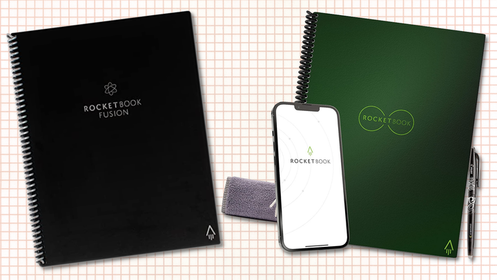 You can get the highly rated <a href="https://www.amazon.com/Rocketbook-Smart-Reusable-Notebook-Eco-Friendly/dp/B07ZHZ2FYX?tag=kristenadaway-20&ascsubtag=62cd701fe4b06e3d9bbad594%2C-1%2C-1%2Cd%2C0%2C0%2Chp-fil-am%3D0%2C0%3A0%2C0%2C0%2C0" role="link" data-amazon-link="true" rel="sponsored" class=" js-entry-link cet-external-link" data-vars-item-name="Rocketbook" data-vars-item-type="text" data-vars-unit-name="62cd701fe4b06e3d9bbad594" data-vars-unit-type="buzz_body" data-vars-target-content-id="https://www.amazon.com/Rocketbook-Smart-Reusable-Notebook-Eco-Friendly/dp/B07ZHZ2FYX?tag=kristenadaway-20&ascsubtag=62cd701fe4b06e3d9bbad594%2C-1%2C-1%2Cd%2C0%2C0%2Chp-fil-am%3D0%2C0%3A0%2C0%2C0%2C0" data-vars-target-content-type="url" data-vars-type="web_external_link" data-vars-subunit-name="article_body" data-vars-subunit-type="component" data-vars-position-in-subunit="0">Rocketbook</a> and <a href="https://www.amazon.com/Rocketbook-Fusion-Smart-Reusable-Notebook/dp/B07ZHYZ32M?tag=kristenadaway-20&ascsubtag=62cd701fe4b06e3d9bbad594%2C-1%2C-1%2Cd%2C0%2C0%2Chp-fil-am%3D0%2C0%3A0%2C0%2C0%2C0" role="link" data-amazon-link="true" rel="sponsored" class=" js-entry-link cet-external-link" data-vars-item-name="Rocketbook Fusion" data-vars-item-type="text" data-vars-unit-name="62cd701fe4b06e3d9bbad594" data-vars-unit-type="buzz_body" data-vars-target-content-id="https://www.amazon.com/Rocketbook-Fusion-Smart-Reusable-Notebook/dp/B07ZHYZ32M?tag=kristenadaway-20&ascsubtag=62cd701fe4b06e3d9bbad594%2C-1%2C-1%2Cd%2C0%2C0%2Chp-fil-am%3D0%2C0%3A0%2C0%2C0%2C0" data-vars-target-content-type="url" data-vars-type="web_external_link" data-vars-subunit-name="article_body" data-vars-subunit-type="component" data-vars-position-in-subunit="1">Rocketbook Fusion</a> for up to 37% off.