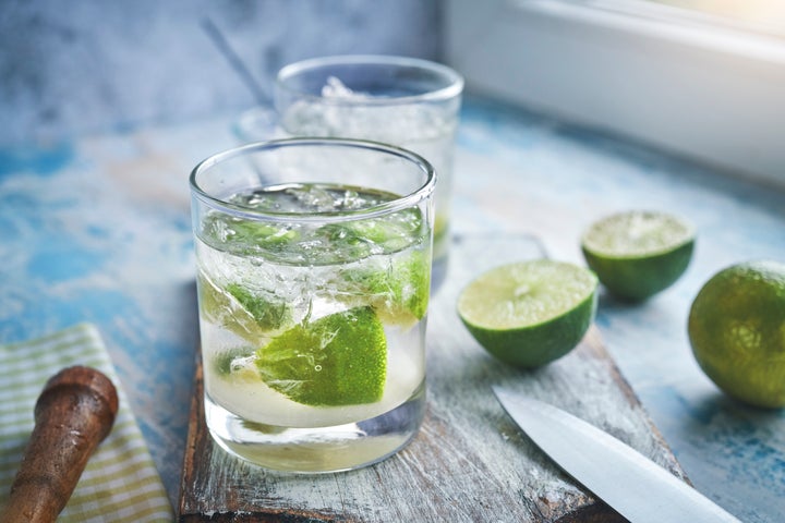 Caipirinha with Cachaça, Sugarcane and Lime