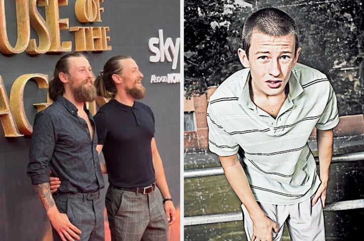 Elliott and Luke Tittensor at the House Of The Dragon premiere, and Elliott in character on the set of Shameless