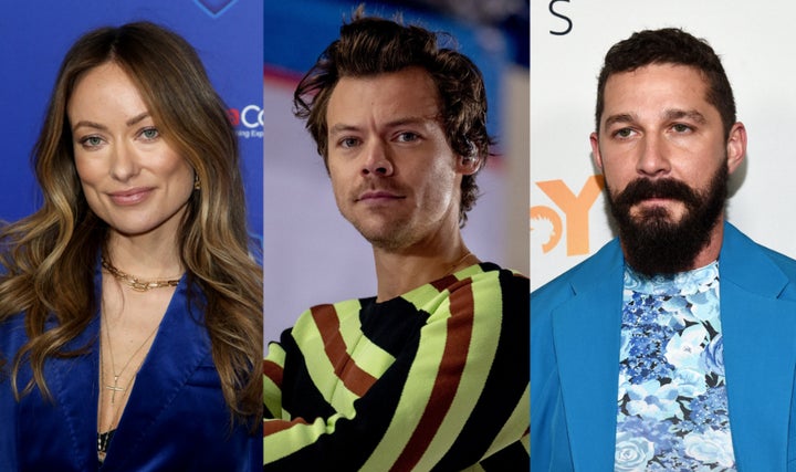 (L-R) Olivia Wilde,Harry. Styles and Shia LeBeouf