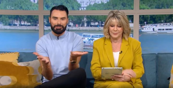 Rylan Clark and Ruth Langsford on This Morning