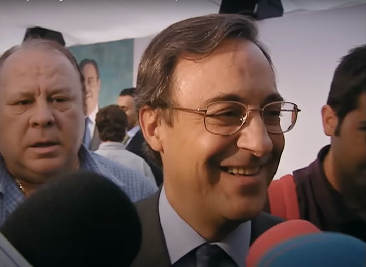 Florentino Pérez during the electoral campaign of the year 2000.