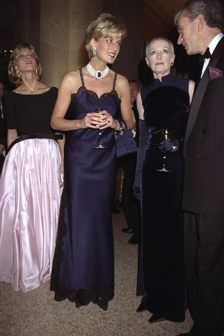 La princesa, en la gala del Met a mediados de los noventa.