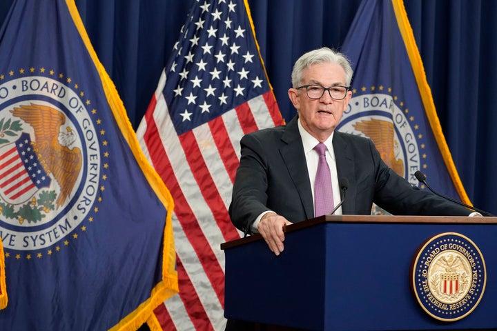 Federal Reserve Chairman Jerome Powell speaks during a news conference at the Federal Reserve Board building in Washington, Wednesday, July 27, 2022. (AP Photo/Manuel Balce Ceneta)