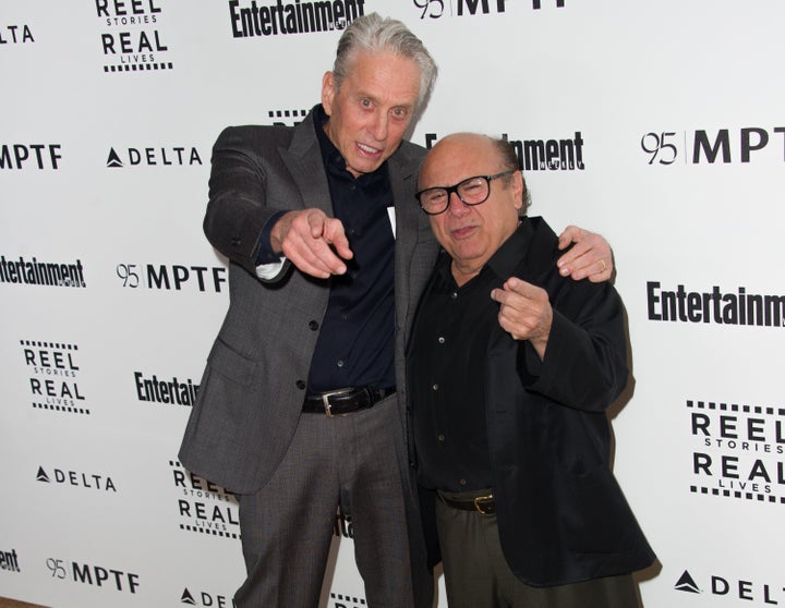 Michael Douglas (L) and Danny DeVito