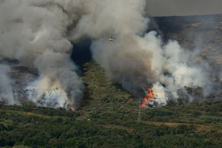 Foto de archivo de un incendio en Ourense.