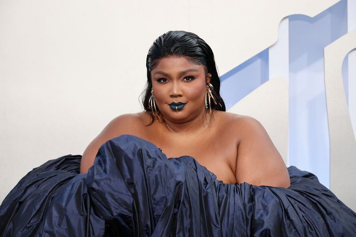Lizzo attends the 2022 MTV VMAs at Prudential Center on Aug. 28 in Newark, New Jersey.