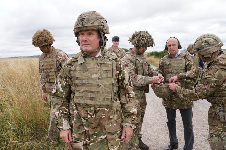 Keir Starmer during a visit to Operation Interflux near Salisbury last week.