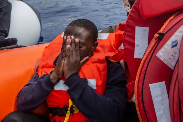 Una de las 200 personas rescatadas por el Geo Barents de MSF en el Mediterráneo Central el pasado 5 de mayo