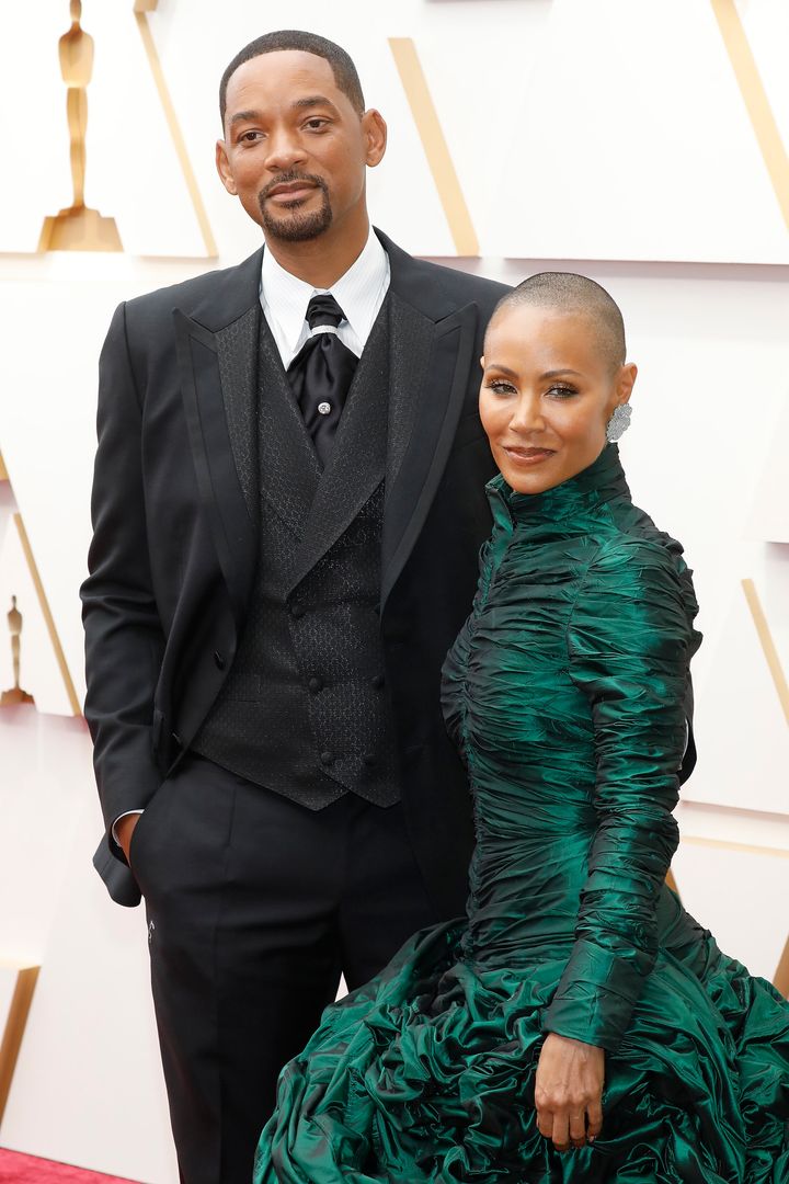 Will Smith and his wife Jada on the red carpet before this year's Oscars