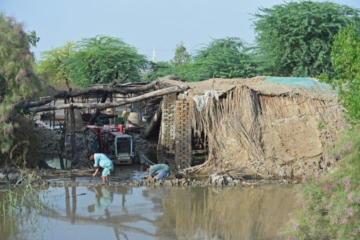 The floods have swept away entire villages