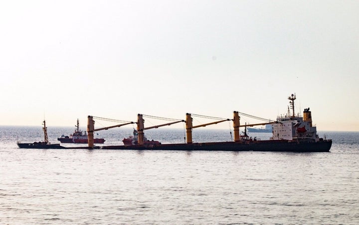 Carguero hundido frente a Gibraltar.