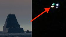 Unexplained 'Drone Swarm' Caught On Camera Over U.S. Navy's Most Advanced Ship