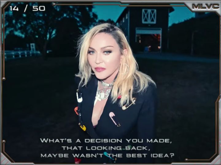 Madonna was asked about her life and career in the six-minute clip