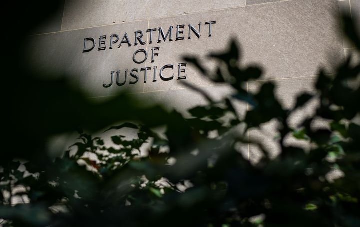 The Justice Department will no longer allow political appointees to go to fundraisers and other campaign events. The Department of Justice building is seen in Washington, DC. 