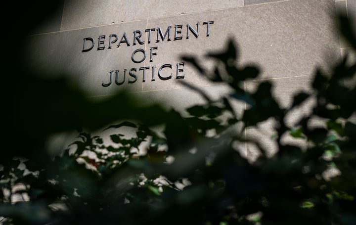 The Justice Department will no longer allow political appointees to go to fundraisers and other campaign events. The Department of Justice building is seen in Washington, DC.