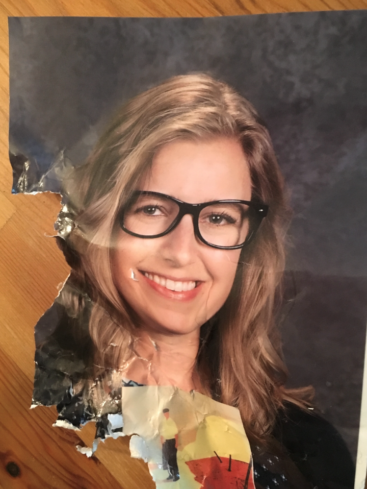 "This school picture that my dog chewed up is a symbolic representation of what it feels like to be a teacher right now," the author writes.