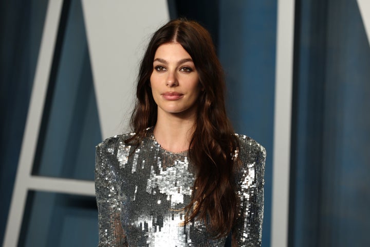 Camila Morrone attends the 2022 Vanity Fair Oscar Party.