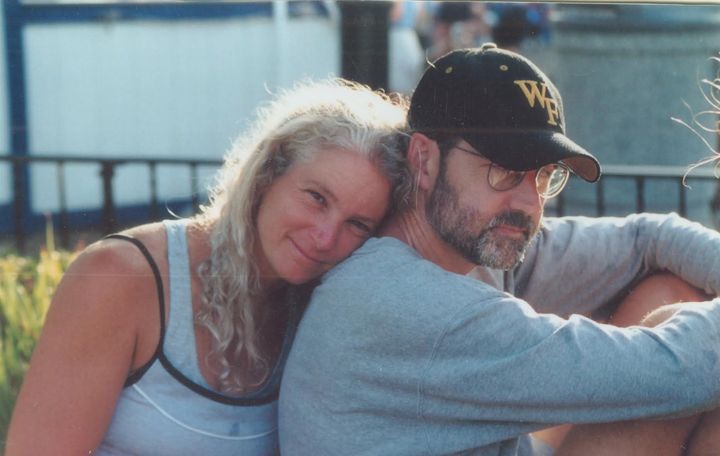 The writer  with her husband, Buddy, successful  1992.
