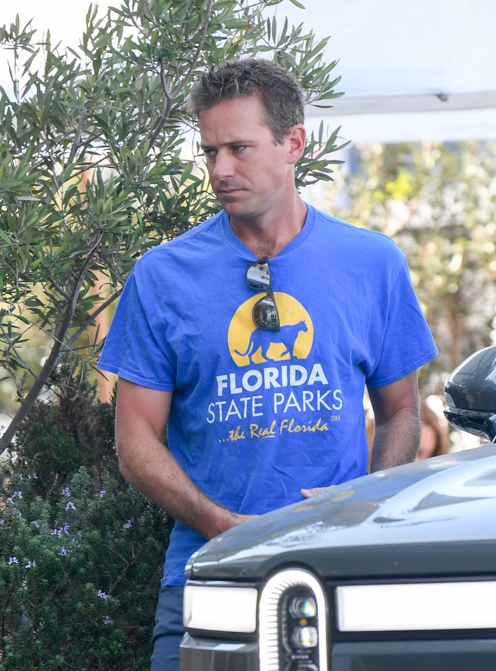 Hammer, seen here in July in California, splits his time between Los Angeles and the Cayman Islands.