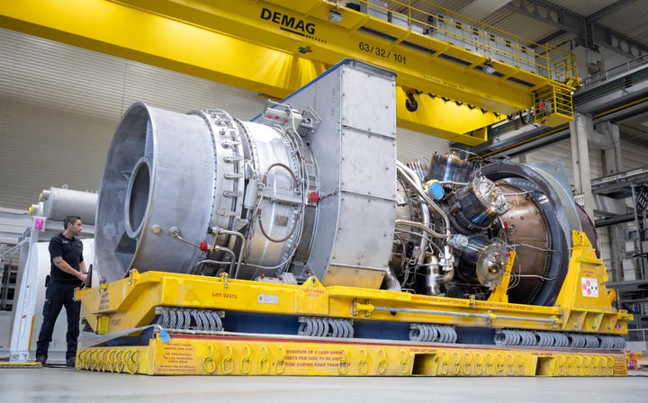 Imagen de la turbina que fue reparada en Canadá del NordStream 1.