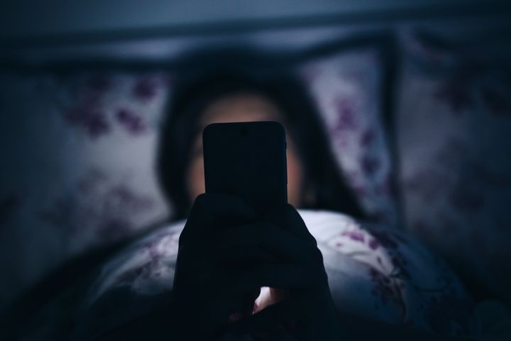 Looking at your phone right before bed could keep you up at night.