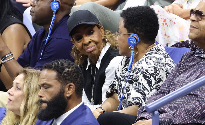 Gladys Knight at the US Open this week, one of many celebrities cheering Williams.