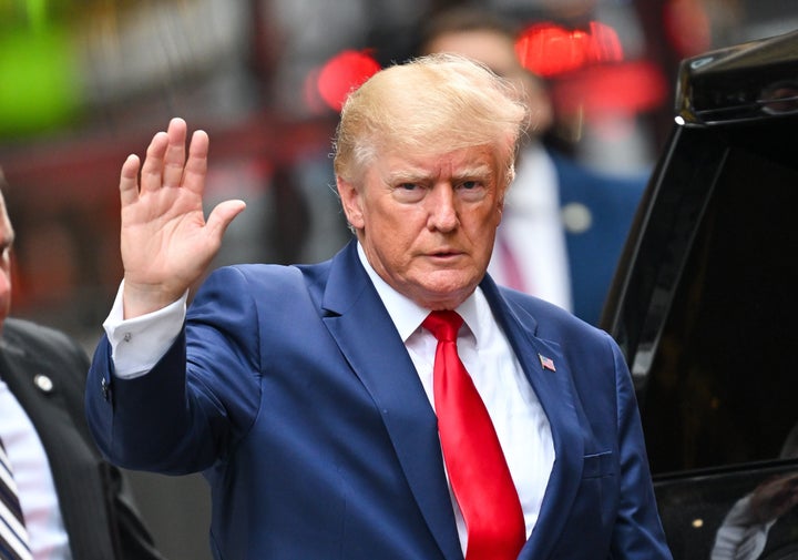 Former U.S. President Donald Trump leaves Trump Tower to conscionable with New York Attorney General Letitia James for a civilian probe connected August 10, 2022 successful New York City. (Photo by James Devaney/GC Images)