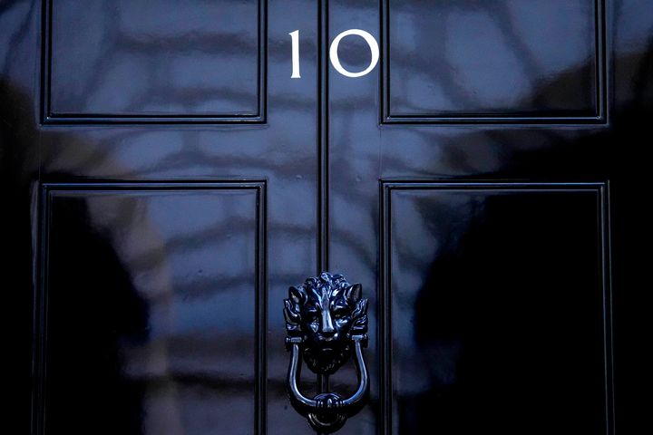 10 Downing Street in London, Friday, July 8, 2022. (AP Photo/Frank Augstein, File)