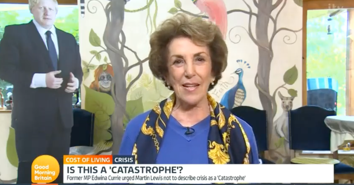 Edwina Currie Brought A LifeSized CutOut Of Boris Johnson On GMB And