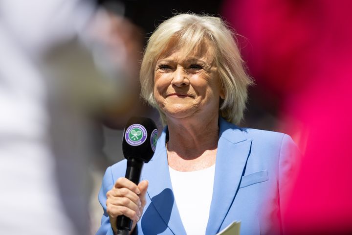 Sue pictured fronting her last year of Wimbledon coverage for the BBC over the summer