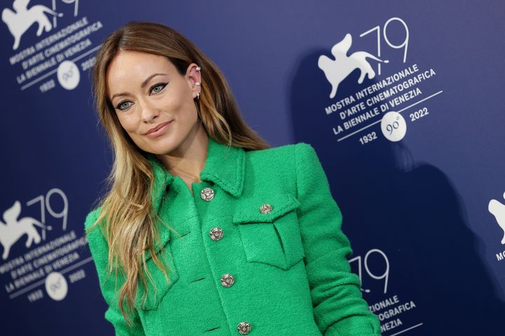 Olivia Wilde attends the photocall for Don't Worry Darling at the 79th Venice International Film Festival on Monday