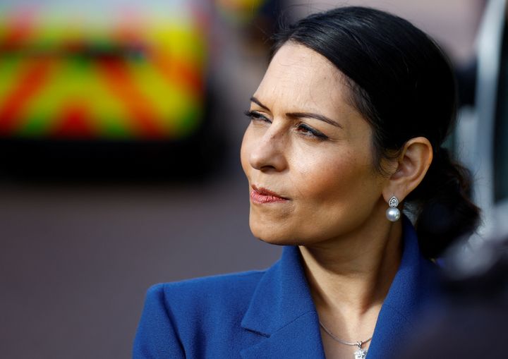 Home Secretary Priti Patel during a visit to Thames Valley Police, at Milton Keynes Police Station in Buckinghamshire. Picture date: Wednesday August 31, 2022. (Photo by Andrew Boyers/PA Images via Getty Images)
