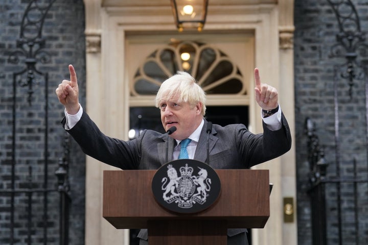 Outgoing Prime Minister Boris Johnson.