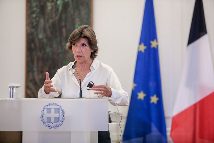 Συνάντηση του Υπουργού Εξωτερικών Νίκου Δένδια με την Γαλλίδα ομόλογό του Catherine Colonna. Τρίτη 6 Σεπτεμβρίου 2022 (ΓΙΑΝΝΗΣ ΠΑΝΑΓΟΠΟΥΛΟΣ / EUROKINISSI)