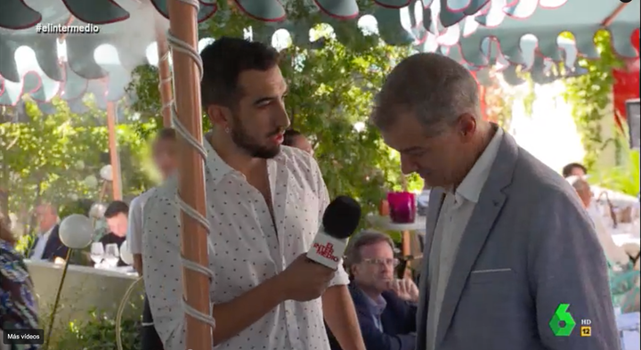 Isma Juárez entrevista a Toni Cantó en un acto de Tabarnia.